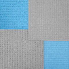 Салфетки губчатые для уборки кухни 15&times;15 см, ЦЕЛЛЮЛОЗНЫЕ, КОМПЛЕКТ 10 шт., 5 серых / 5 голубых, LAIMA, 700263