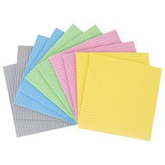 Салфетки губчатые для уборки кухни 15&times;15 см, ЦЕЛЛЮЛОЗНЫЕ, КОМПЛЕКТ 10 шт., цветные, LAIMA, 700264