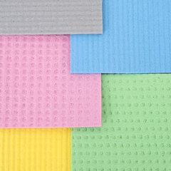 Салфетки губчатые для уборки кухни 15&times;18 см, ЦЕЛЛЮЛОЗНЫЕ, КОМПЛЕКТ 10 шт., цветные, LAIMA, 700269