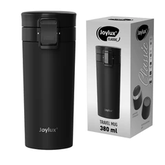Термокружка 380 мл JOYLUX (ДЖОЙЛЮКС) CLASSIC, нержавеющая сталь SUS304, черный матовый, 700270