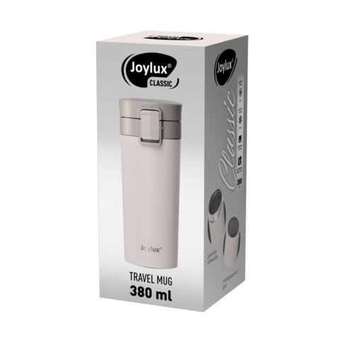 Термокружка 380мл, JOYLUX CLASSIC, нержавеющая сталь SUS304, белый, 700271
