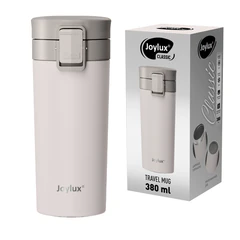 Термокружка 380 мл JOYLUX (ДЖОЙЛЮКС) CLASSIC, нержавеющая сталь SUS304, белый матовый, 700271
