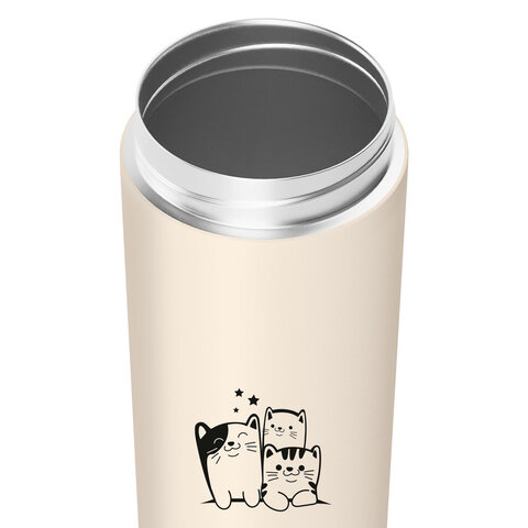 Термокружка 380мл, JOYLUX CLASSIC CAT, нержавеющая сталь SUS304, 700272
