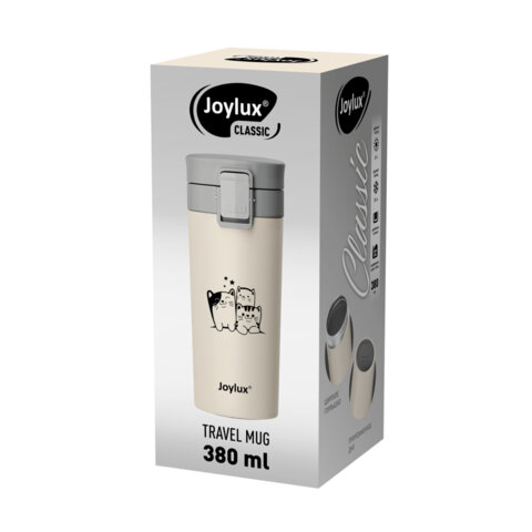 Термокружка 380мл, JOYLUX CLASSIC CAT, нержавеющая сталь SUS304, 700272