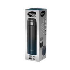 Термокружка 420 мл JOYLUX ULTRA GRADIENT, нержавеющая сталь SUS304, черный/<wbr/>синий, 700275