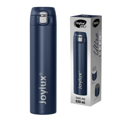 Термокружка 520 мл JOYLUX (ДЖОЙЛЮКС) ULTRA BLUE, нержавеющая сталь SUS304, синий матовый, 700278