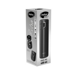 Термокружка 400 мл JOYLUX (ДЖОЙЛЮКС) EXTRA STYLE, нержавеющая сталь SUS304, черный матовый, 700280