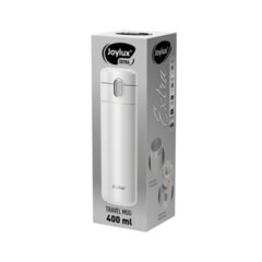 Термокружка 400 мл JOYLUX EXTRA STYLE, нержавеющая сталь SUS304, белый матовый, 700281