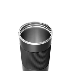 Термокружка 510 мл JOYLUX (ДЖОЙЛЮКС) EVERY DAY, нержавеющая сталь SUS304, силиконовый рукав, черный матовый, 700292