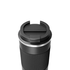 Термокружка 510 мл JOYLUX (ДЖОЙЛЮКС) EVERY DAY, нержавеющая сталь SUS304, силиконовый рукав, черный матовый, 700292