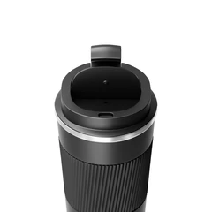 Термокружка 510 мл JOYLUX (ДЖОЙЛЮКС) EVERY DAY, нержавеющая сталь SUS304, силиконовый рукав, черный матовый, 700292