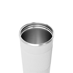 Термокружка 510 мл JOYLUX (ДЖОЙЛЮКС) EVERY DAY, нержавеющая сталь SUS304, силиконовый рукав, белый матовый, 700293