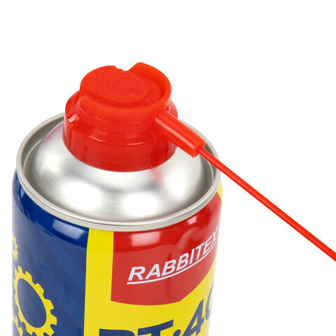 Смазка универсальная проникающая BT-40 (аналог WD-40) 450 мл, аэрозоль с трубочкой, RABBITEX (РАББИТЕКС), 700297 - фото 6