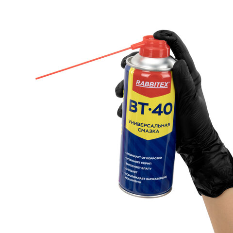 Смазка универсальная проникающая BT-40 (аналог WD-40) 450 мл, аэрозоль с трубочкой, RABBITEX (РАББИТЕКС), 700297 - фото 7