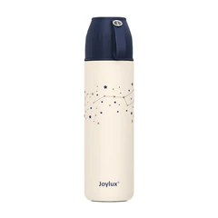 Термос 0,4 л JOYLUX (ДЖОЙЛЮКС) ULTRA, нержавеющая сталь SUS304, крышка/<wbr/>кружка + ремешок, звезды, 700311