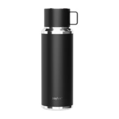 Термос 0,75 л JOYLUX (ДЖОЙЛЮКС) ULTRA, нержавеющая сталь SUS316, крышка/<wbr/>кружка, питейник, сито, черный матовый, 700314