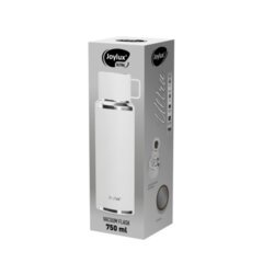 Термос 0,75 л JOYLUX ULTRA, нерж. сталь SUS316, крышка/<wbr/>кружка, питейник, сито, белый матовый, 700315