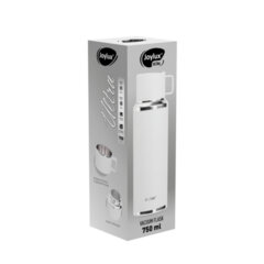 Термос 0,75 л JOYLUX (ДЖОЙЛЮКС) ULTRA, нержавеющая сталь SUS316, крышка/<wbr/>кружка, питейник, сито, белый матовый, 700315