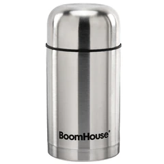 Термос 0,8 л для еды/<wbr/>напитков с широким горлом, BOOMHOUSE (БУМХАУС) WIDE, нержавеющая сталь SUS304, серебристый, 700319