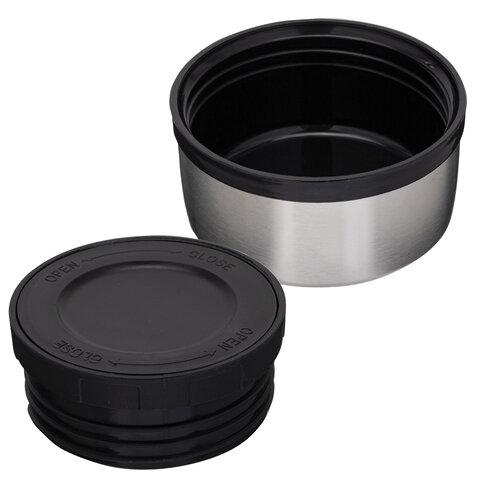 Термос 0,7 л для еды/напитков с широким горлом, BOOMHOUSE (БУМХАУС) RIBBED, нержавеющая сталь SUS304, оливковый, 700321 - фото 5