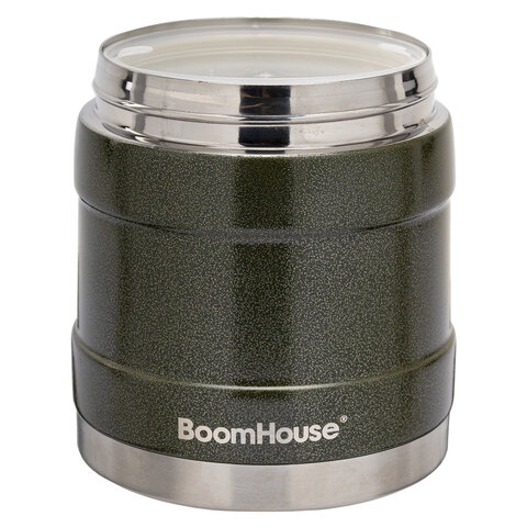 Термос 1 л для еды/напитков с широким горлом, BOOMHOUSE (БУМХАУС) RIBBED, контейнер, нержавеющая сталь SUS304, 700322 - фото 4