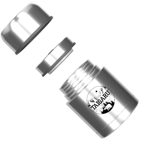 Термос 0,6л для еды/напитков с широким горлом, нерж. сталь SUS304, TAIGARU FOOD, серебристый, 700324