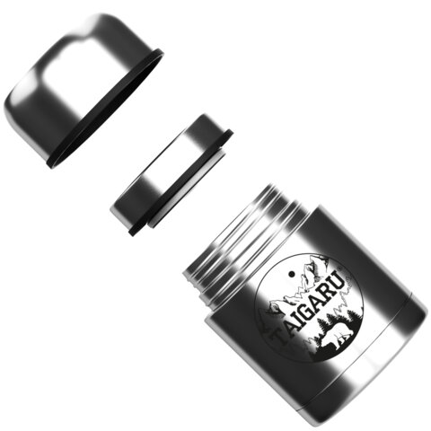 Термос 0,6л для еды/напитков с широким горлом, нерж. сталь SUS304, TAIGARU FOOD, серебристый, 700324