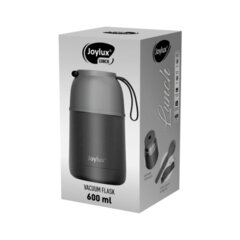 Термос 0,6л для еды/<wbr/>напитков с широким горлом, JOYLUX LUNCH, нерж. сталь SUS304, ложка-вилка, 700326