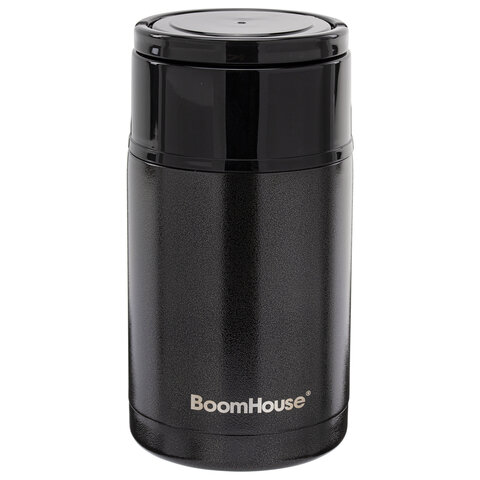 Термос 1л для еды/напитков с широким горлом, BOOMHOUSE LUNCH, нерж. сталь SUS304, черный, 700327