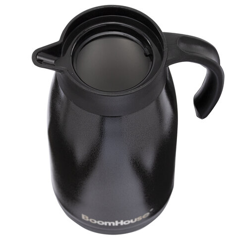 Чайник-термос 1л, BOOMHOUSE COFFEE BREAK, нержавеющая сталь SUS304, черный, ТЕРМОЧАЙНИК, 700328