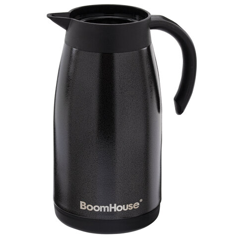 Чайник-термос 1л, BOOMHOUSE COFFEE BREAK, нержавеющая сталь SUS304, черный, ТЕРМОЧАЙНИК, 700328