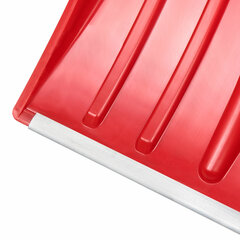 Лопата снеговая 38&times;36см &laquo;СНЕЖОК&raquo; алюминиевая планка СУПЕРПРОЧНАЯ, первичное сырье, черенок с V-образной ручкой, КРАСНАЯ, ГРАНДМАСТЕР, 700332