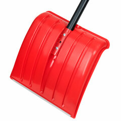 Лопата снеговая 38&times;36см &laquo;СНЕЖОК&raquo; алюминиевая планка СУПЕРПРОЧНАЯ, первичное сырье, черенок с V-образной ручкой, КРАСНАЯ, ГРАНДМАСТЕР, 700332