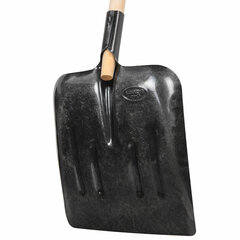 Лопата-ледоруб снеговая 33&times;37см &laquo;БУЛЬДОЗЕР&raquo; прочная РЕЛЬСОВАЯ СТАЛЬ, деревянный черенок, для мокрого снега, льда, щебня, ГРАНДМАСТЕР, 700334