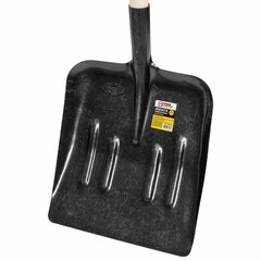 Лопата-ледоруб снеговая 33&times;37см &laquo;БУЛЬДОЗЕР&raquo; прочная РЕЛЬСОВАЯ СТАЛЬ, деревянный черенок, для мокрого снега, льда, щебня, ГРАНДМАСТЕР, 700334