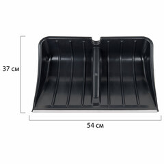 Лопата снеговая 54&times;37 см БЕЗ ЧЕРЕНКА &laquo;БОГАТЫРЬ&raquo; СУПЕРПРОЧНАЯ, БОЛЬШАЯ, алюминиевая планка, ГРАНДМАСТЕР, 700337