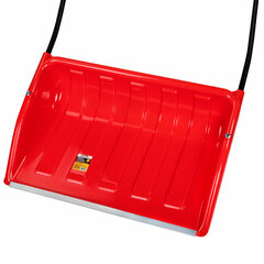 Лопата снеговая СКРЕПЕР 70&times;47см пластиковый КРАСНЫЙ, алюминиевая планка, рукоятка 110см, СУПЕРПРОЧНЫЙ, первичное сырье, ГРАНДМАСТЕР, 700341