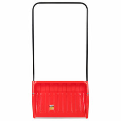 Лопата снеговая СКРЕПЕР 70&times;47см пластиковый КРАСНЫЙ, алюминиевая планка, рукоятка 110см, СУПЕРПРОЧНЫЙ, первичное сырье, ГРАНДМАСТЕР, 700341