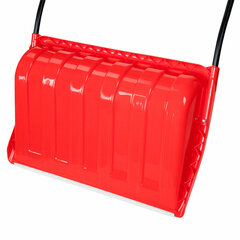 Лопата снеговая СКРЕПЕР 70&times;47см пластиковый КРАСНЫЙ, алюминиевая планка, рукоятка 110см, СУПЕРПРОЧНЫЙ, первичное сырье, ГРАНДМАСТЕР, 700341