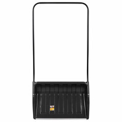 Лопата снеговая СКРЕПЕР 70&times;47 см пластиковый ЧЕРНЫЙ, алюминиевая планка, рукоятка 110 см, СУПЕРПРОЧНЫЙ, ГРАНДМАСТЕР, 700342