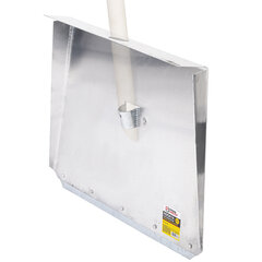 Лопата снеговая трехбортная 46&times;35 см, ЛА-3б алюминий 1,5 мм, планка металлическая на клепках, БЕЗ ЧЕРЕНКА, ГРАНДМАСТЕР, 700344