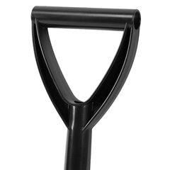 Лопата снеговая 20&times;26 см УНИВЕРСАЛЬНАЯ с планкой, прочная, пластиковая с V-ручкой, длина 70 см, для дома, авто, детей, ГРАНДМАСТЕР, 700347