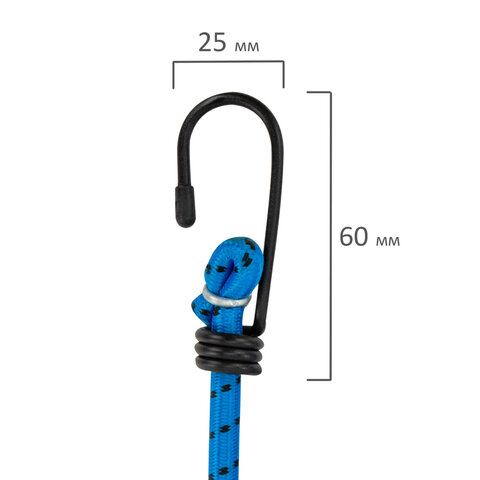 Стяжка эластичная для груза с крюками 8мм x 1,3м, RABBITEX, 700356