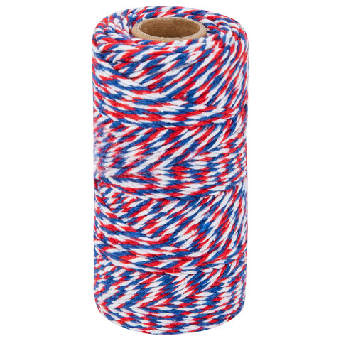 Нить х/б для прошивки документов, ТРИКОЛОР, диаметр 1,6 мм, длина 120 м, BRAUBERG, 700364