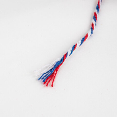 Нить х/б для прошивки документов, ТРИКОЛОР, диаметр 1,6 мм, длина 120 м, BRAUBERG, 700364