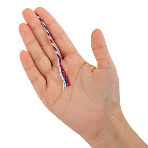 Нить х/б для прошивки документов, ТРИКОЛОР, диаметр 1,6 мм, длина 120 м, BRAUBERG, 700364