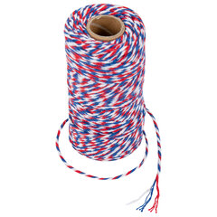 Нить хлопчатобумажная для прошивки документов, ТРИКОЛОР, диаметр 1,6 мм, длина 120 м, BRAUBERG, 700364