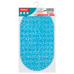Коврик для ванны противоскользящий 69&times;40 см, &laquo;Камешки&raquo;, овальный, прозрачно-голубой, ПВХ, PRIMILA (ПРИМИЛА), 700368