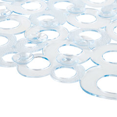 Коврик для ванны противоскользящий 69&times;35см, &laquo;Кольца&raquo;, овальный, прозрачный, ПВХ, PRIMILA (ПРИМИЛА), 700372