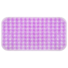 Коврик для ванны противоскользящий 71&times;38 см, массажный, &laquo;Цветы&raquo;, прозрачно-фиолетовый, ПВХ, PRIMILA (ПРИМИЛА), 700373